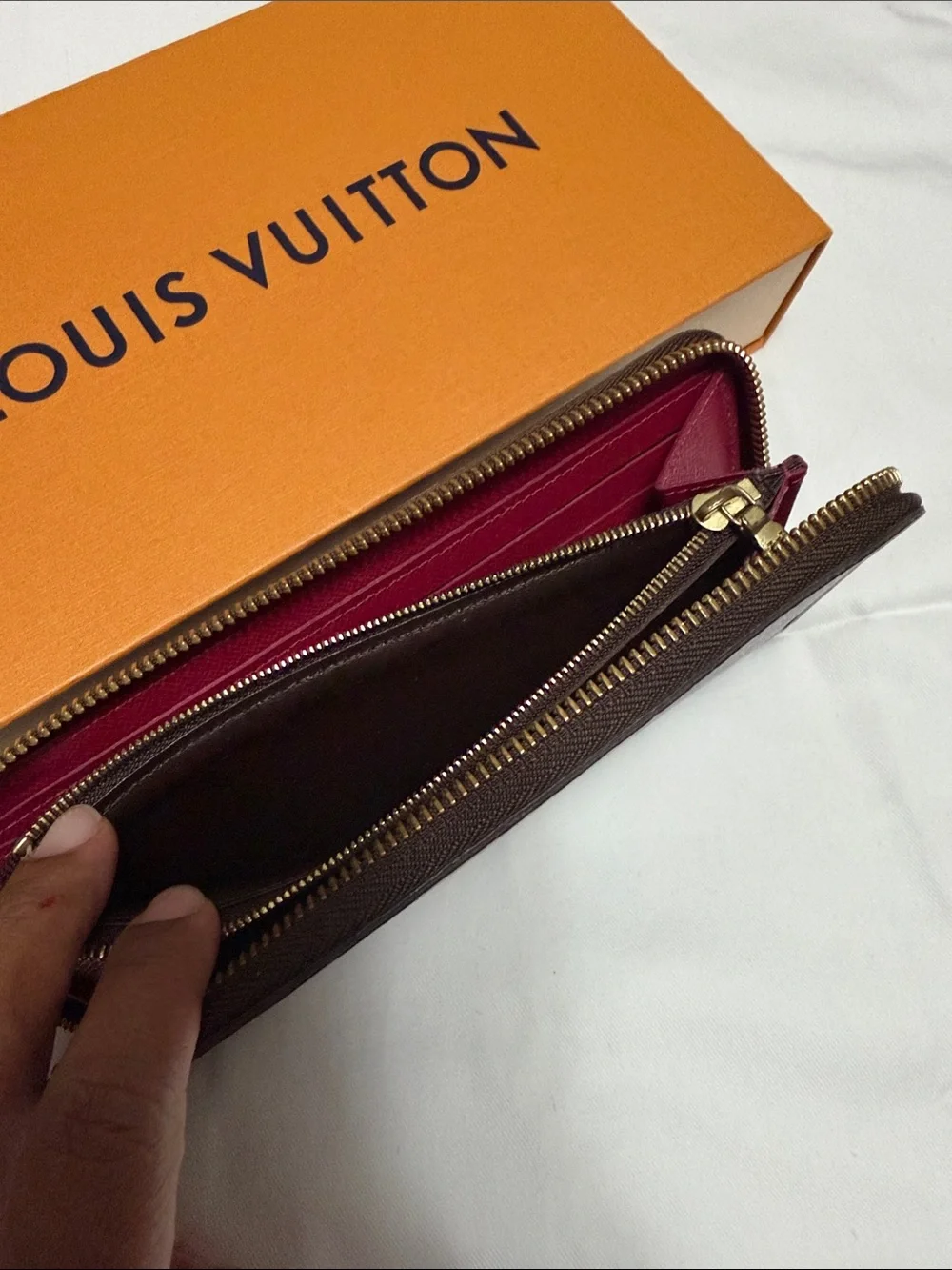Louis Vuitton clemence zippy long wallet